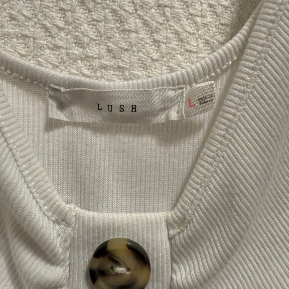 Lush off white tank. Size L NWOT - Picture 5 of 9